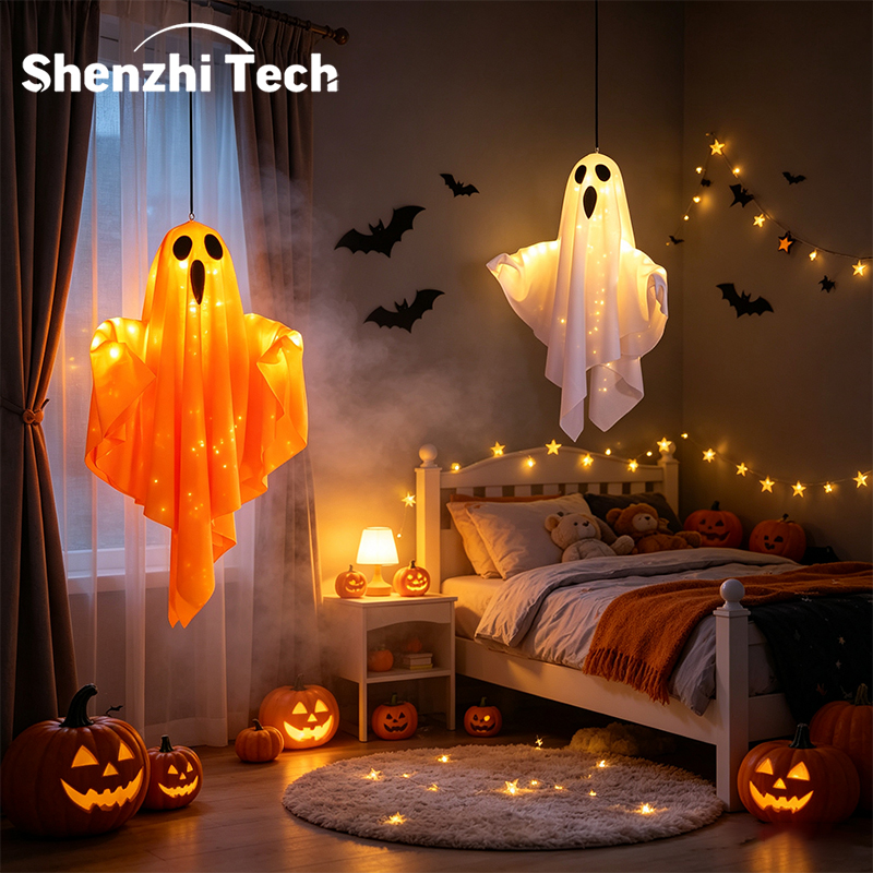 Up Lighting Decor - Halloweenowa lampa w kształcie ducha, świecąca