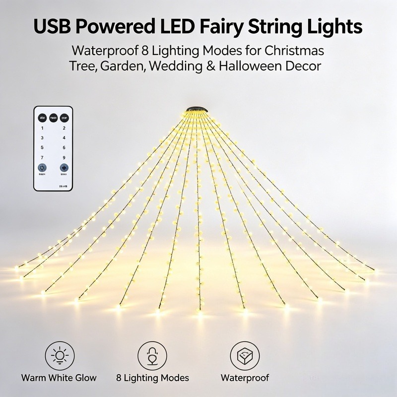 Lampki LED USB, wodoodporne la – Lighting Christmas Decor recenzja i cena