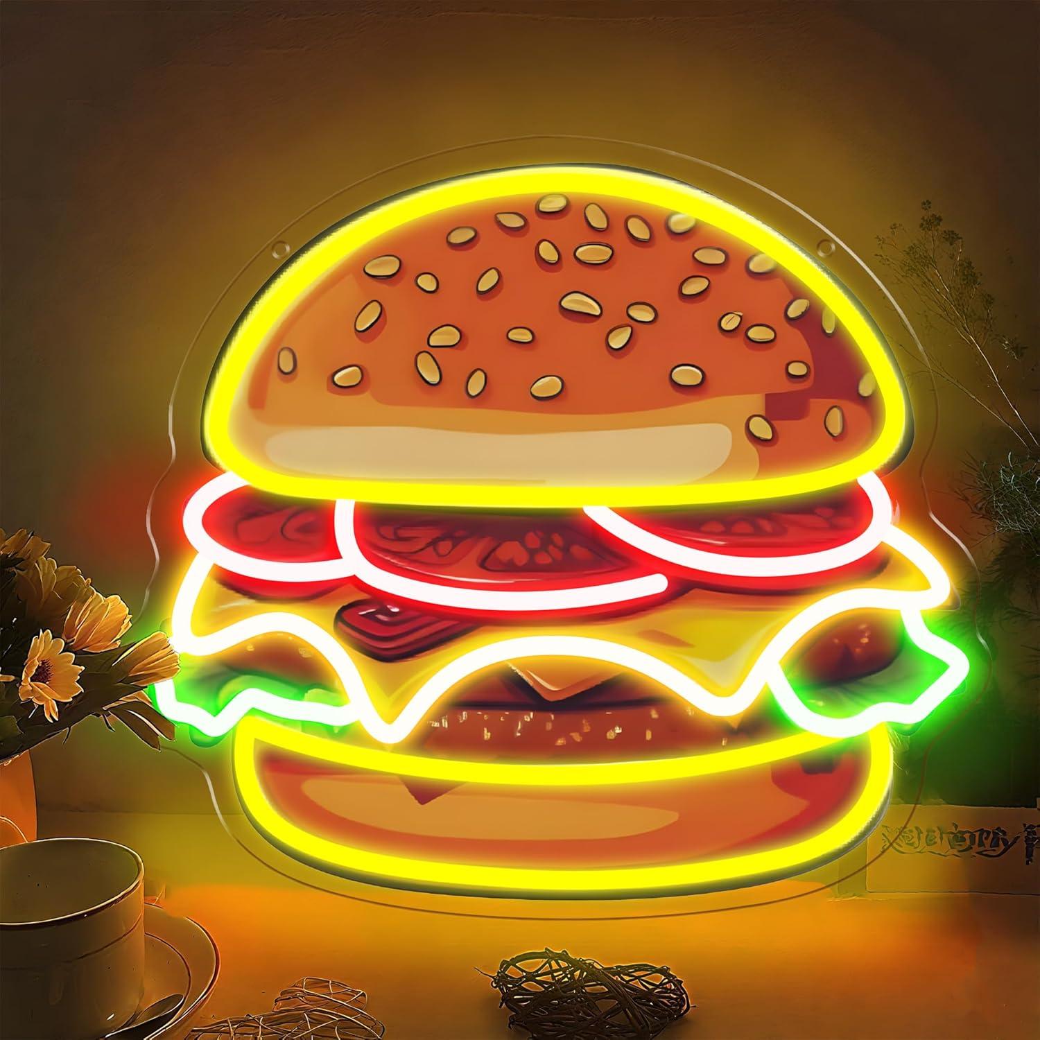 Neonowy Znak LED Burger Hambur – Lighting Decoration Ideas recenzja i cena